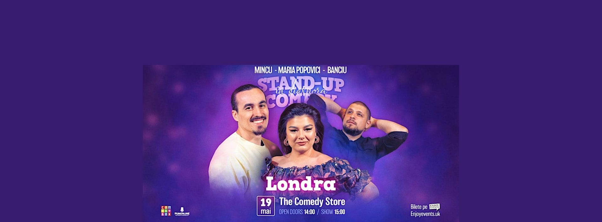 Stand-up Comedy în Diasporă cu Mincu, Maria și Banciu